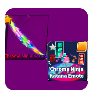 Roblox Blade Ball Chroma Ninja Katana + Emote