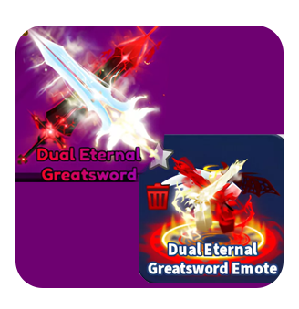 Roblox Blade Ball Dual Eternal Greatsword + Emote