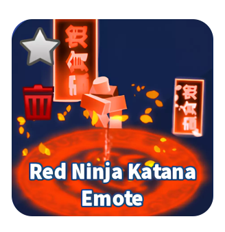 Roblox Blade Ball Red Ninja Katana Emote